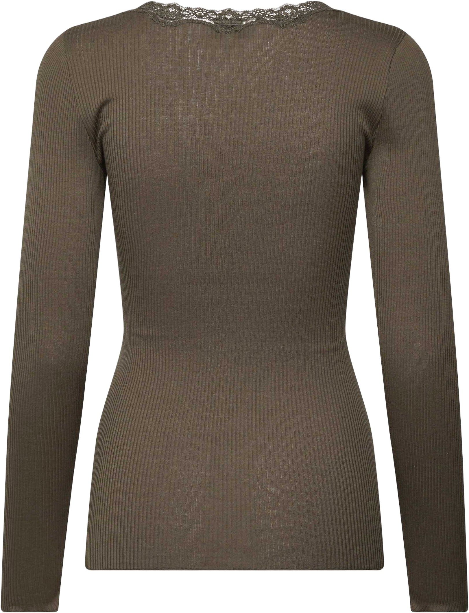 RWBabette Silk LS U-neck Lace T-shirt