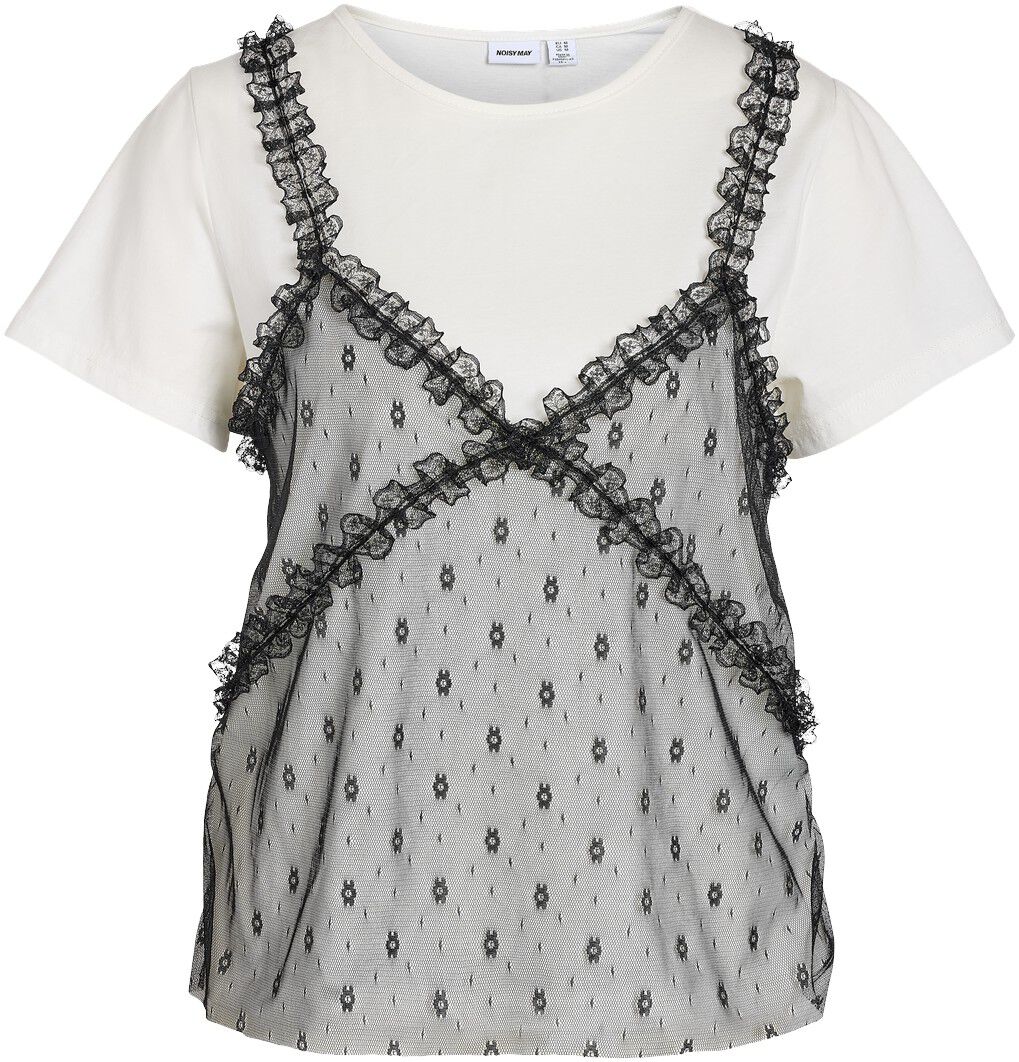 Nmsylvia Nate S/S Lace Tshirt Tnt/15