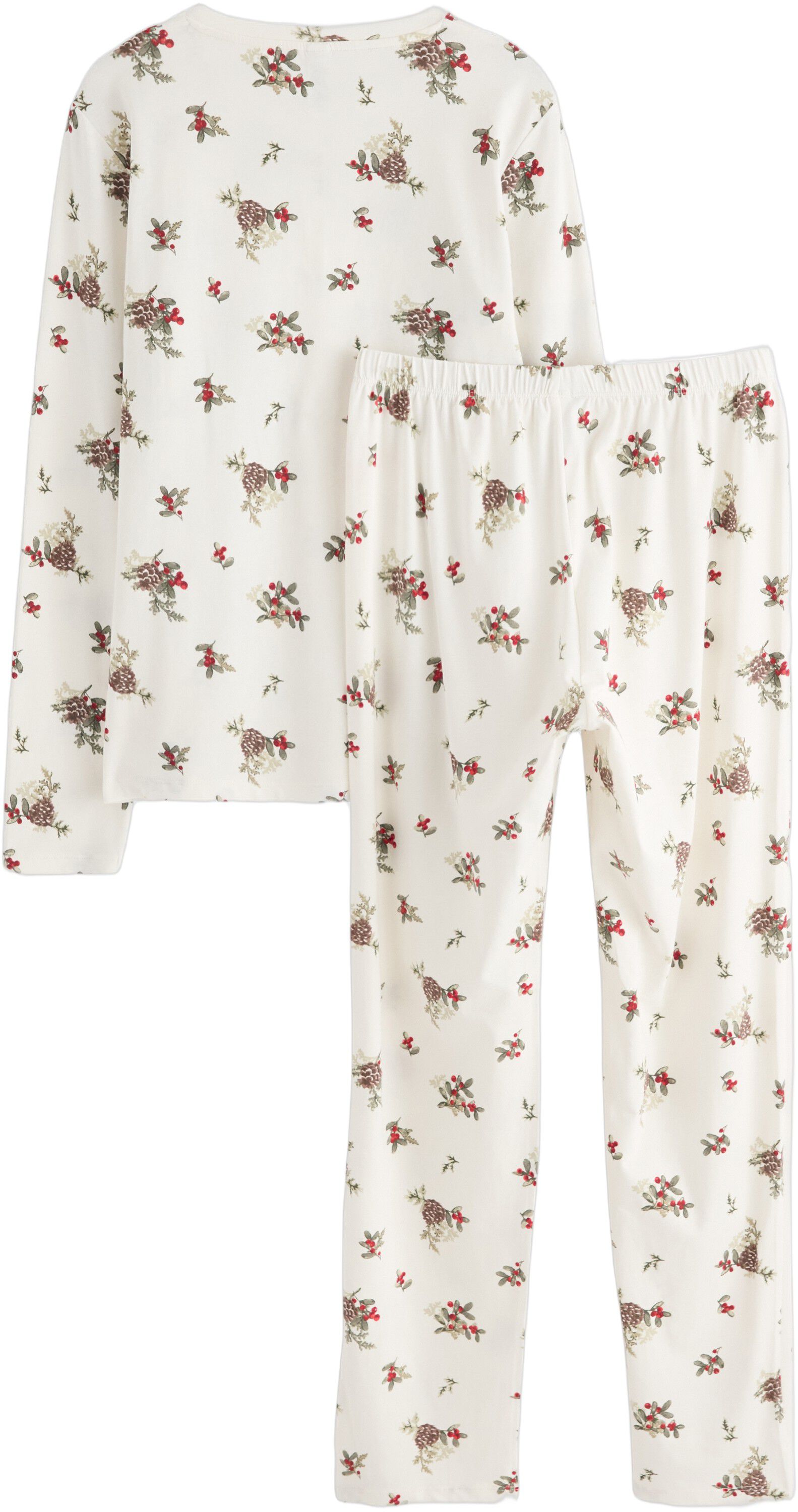 Matchende pyjamass&aelig;t i bomuld med l