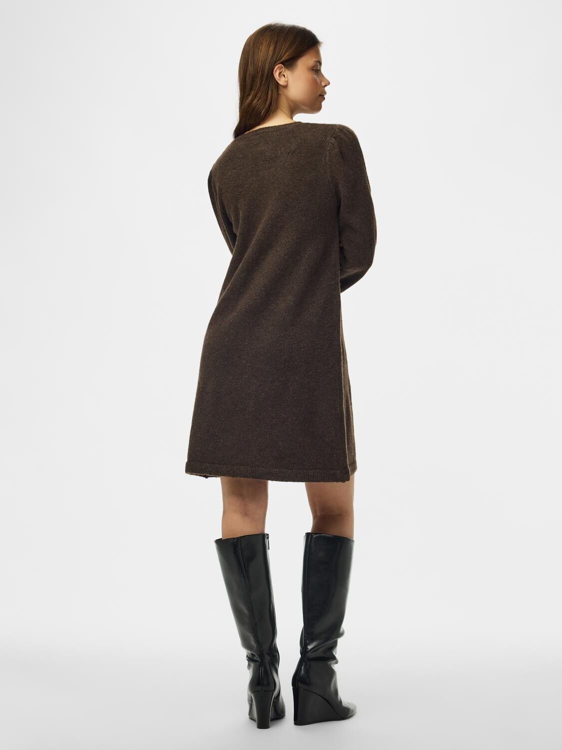Pcsally Ls O-Neck Knit Dress Noos Bc