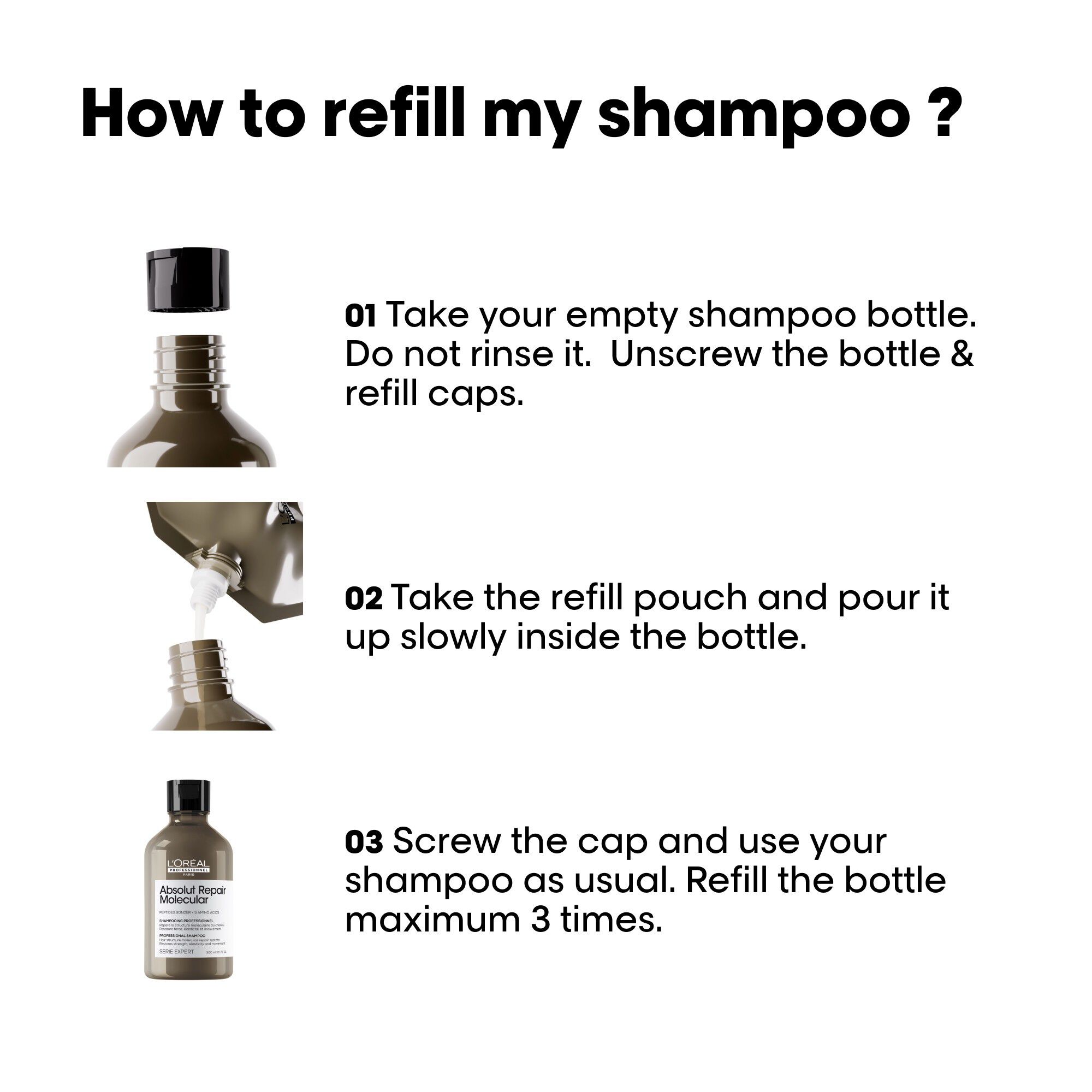 Absolut Repair Molecular Shampoo Refill