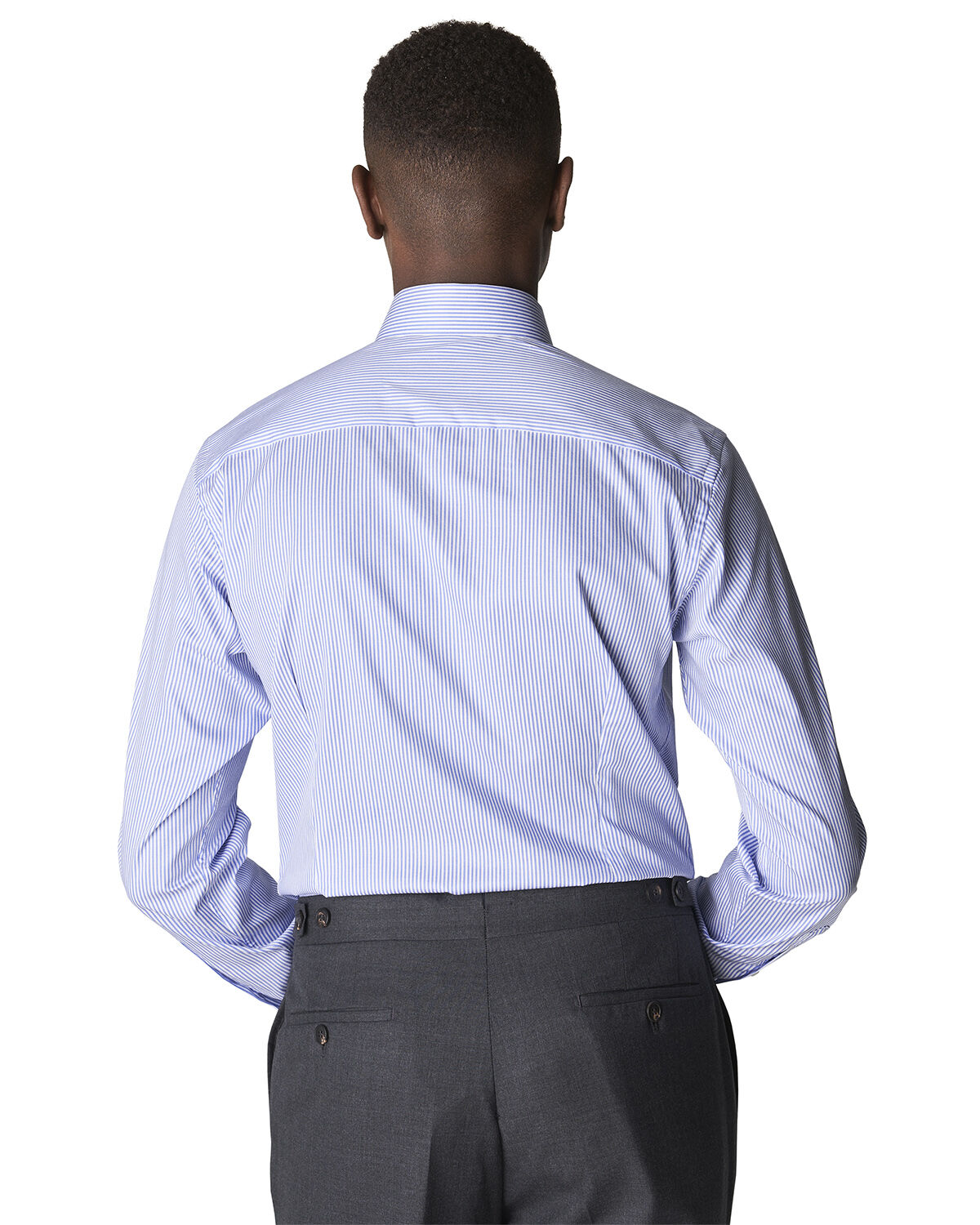 Contemporary Fit Mid Blue Twill Shirt