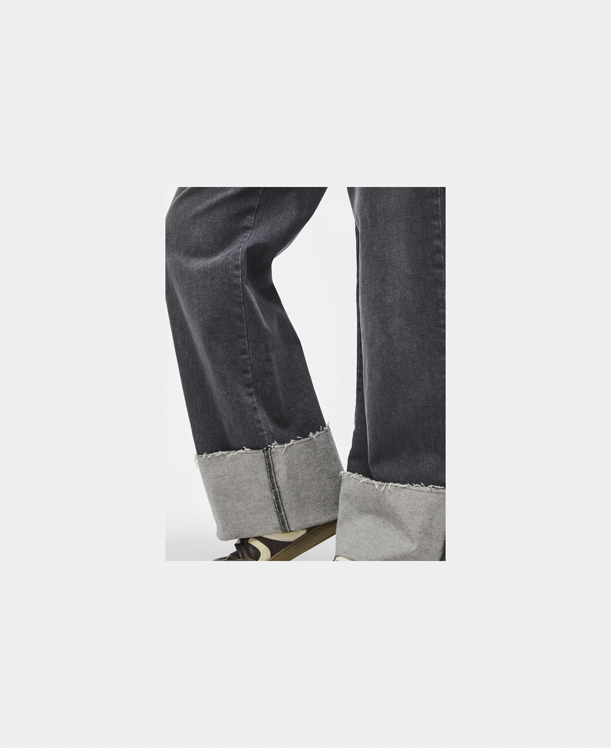 PCPIL HW STRAIGHT FOLD UP JEANS
