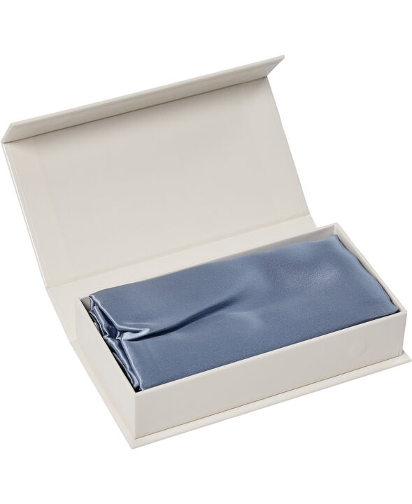 Silke pudebetræk med lynlås, 100 % morbærsilke, 60x63 cm, lyseblå