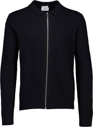 Lambswool L/S cardigan w zip