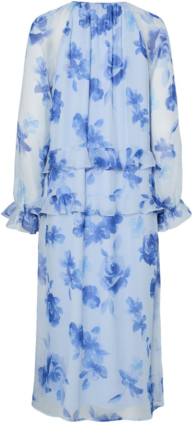 PCCLARA LS LONG V-NECK DRESS WVN D2