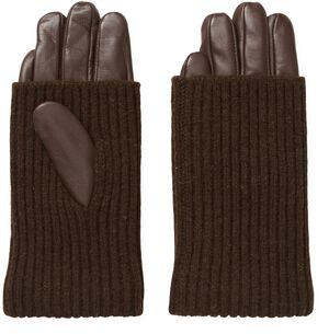 Day Leather Knit Gloves