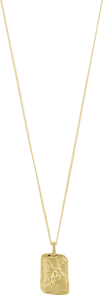 ARIES recycled Zodiac Sign necklace, gold-plated