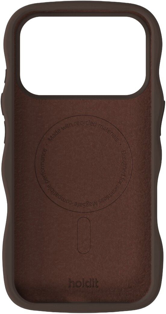 Wavy Silicone MagSafe Cpt. IPH18Pro/17Pro Chocolate