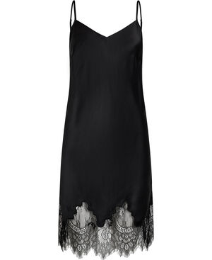 Moon 7 G - Slip Dress w. Lace, 100% Silk