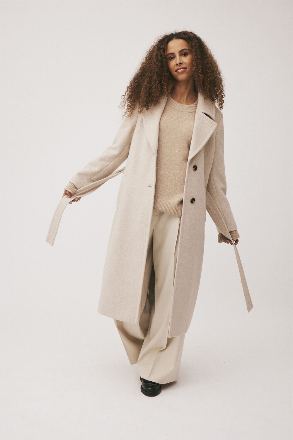 Reeva 7 Frakke - Uld mix GRS