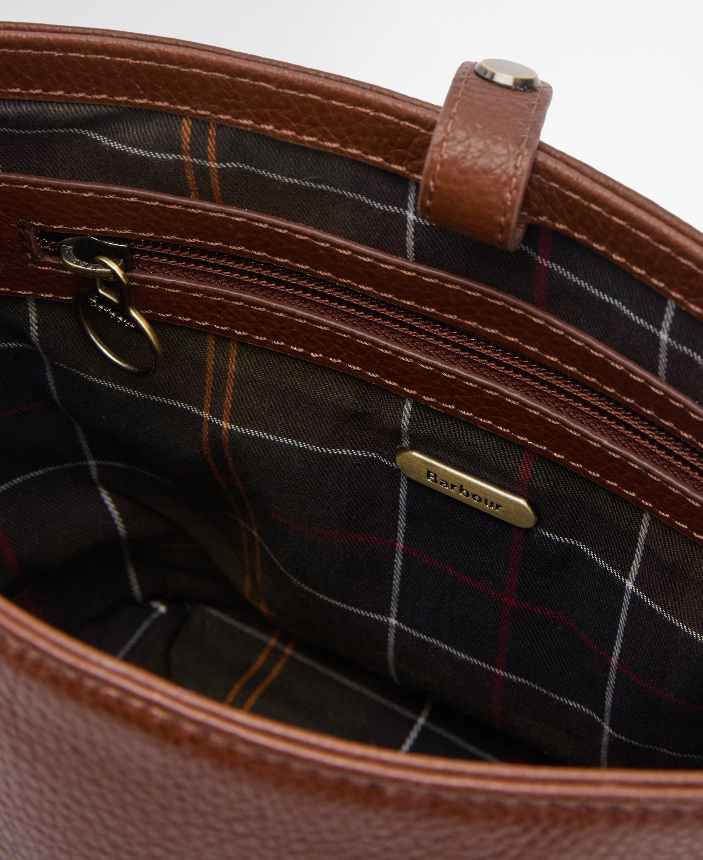 Barbour Cedar Leather Bucket Bag