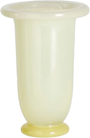 Empire Vase-Medium-Lime yellow with dark lime base