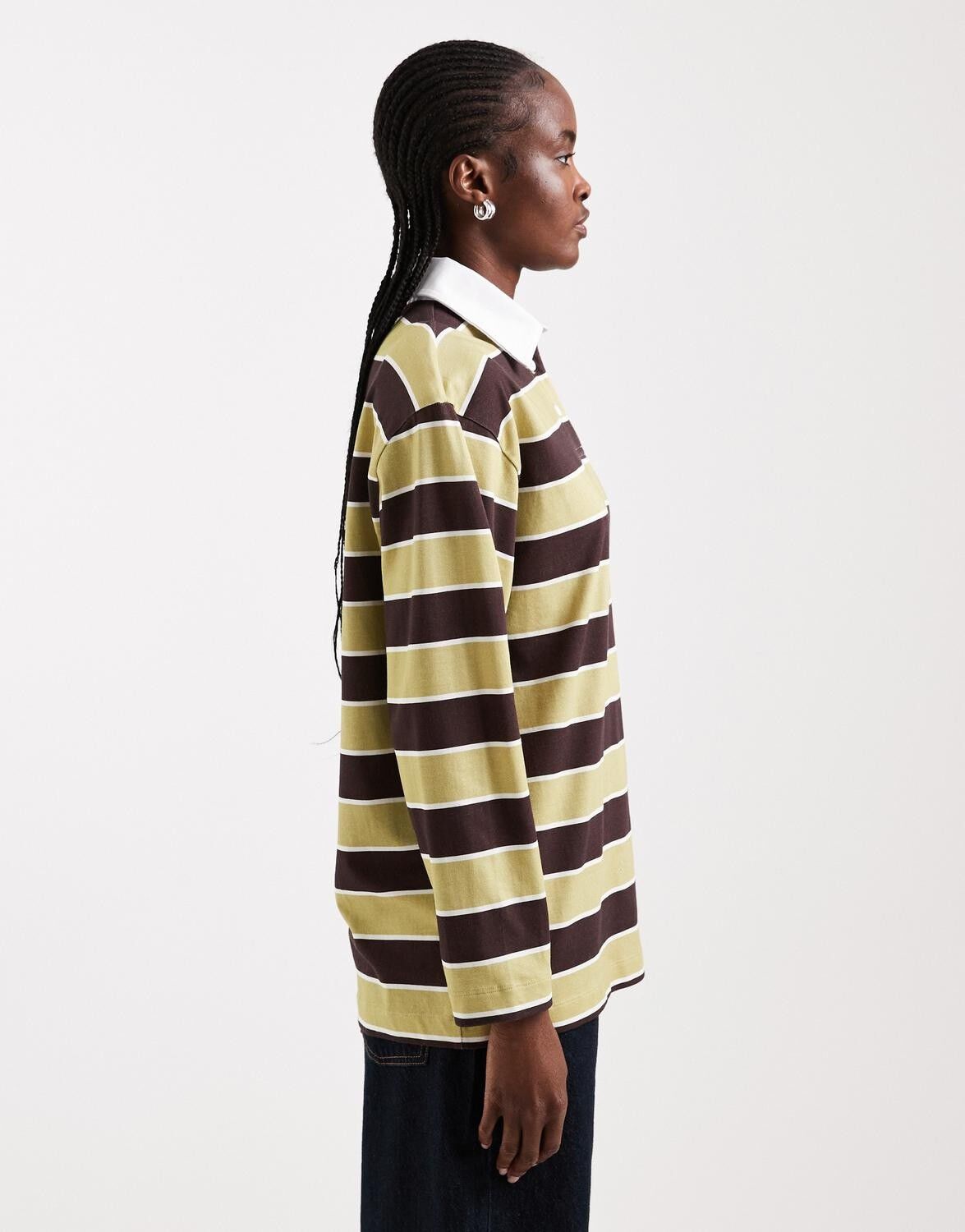 Tsbibs L/S Stripe Polo Top Jrs
