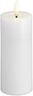 Moods & More - LED Pillar Candles, Silk, Melted, Classic white, 49x125