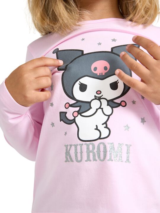 Top i blød bomuldsjersey med lange