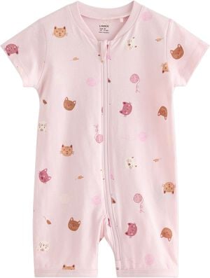 Kortermet pyjamasdress med glidel&aring;s
