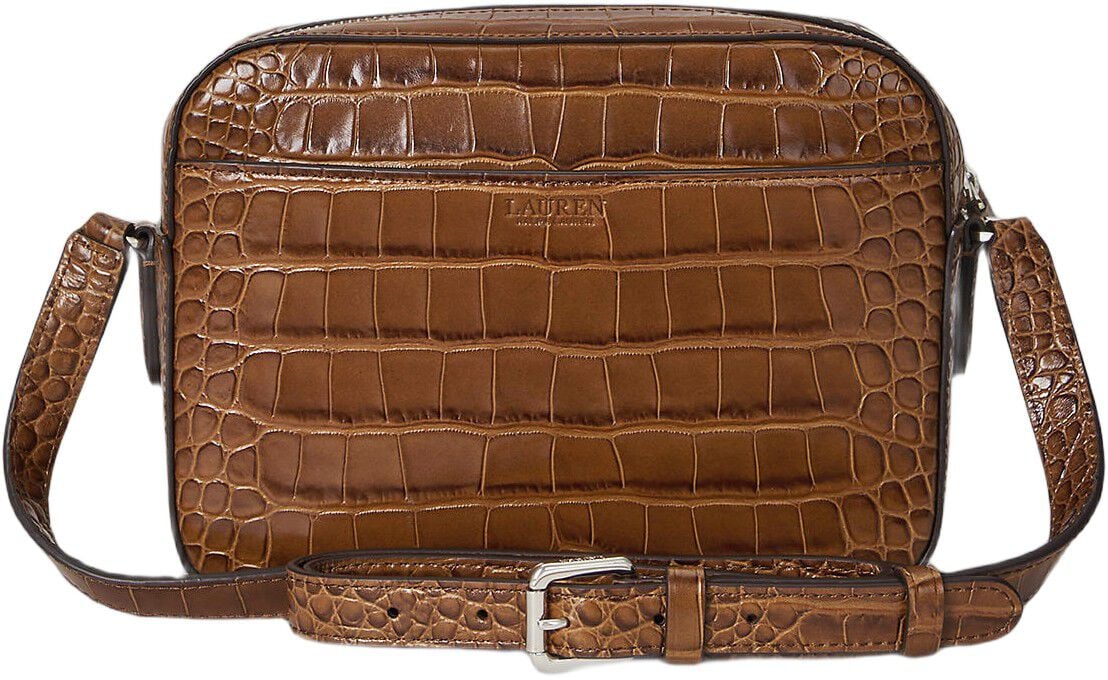 Croc-Embossed Medium Marcy Camera Bag