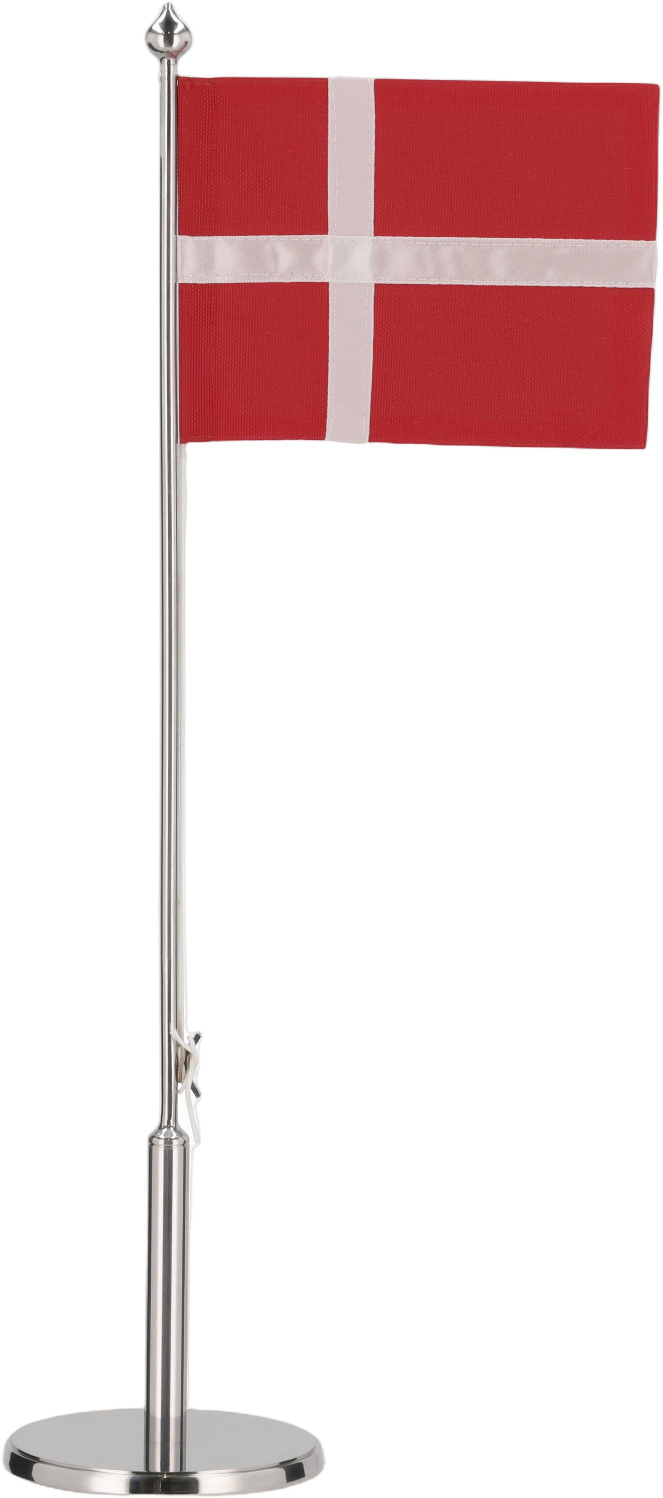 Flaggstang DK 20,5 cm Blankt st&aring;l