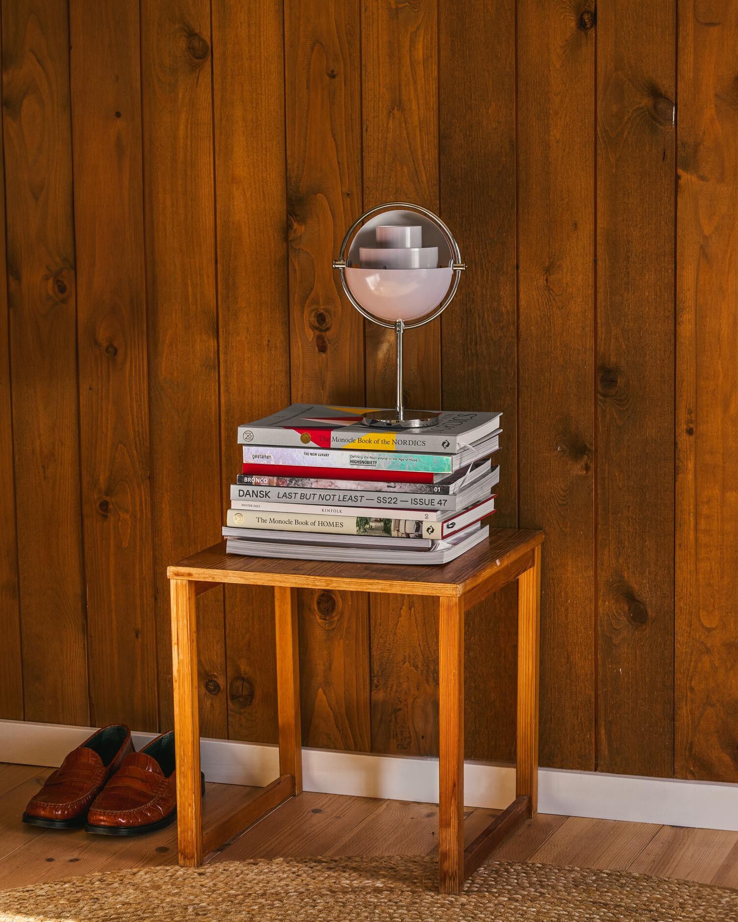 Multi-Lite Portable Lamp, EU (Base: Chrome, Shade: Pale Lilac)