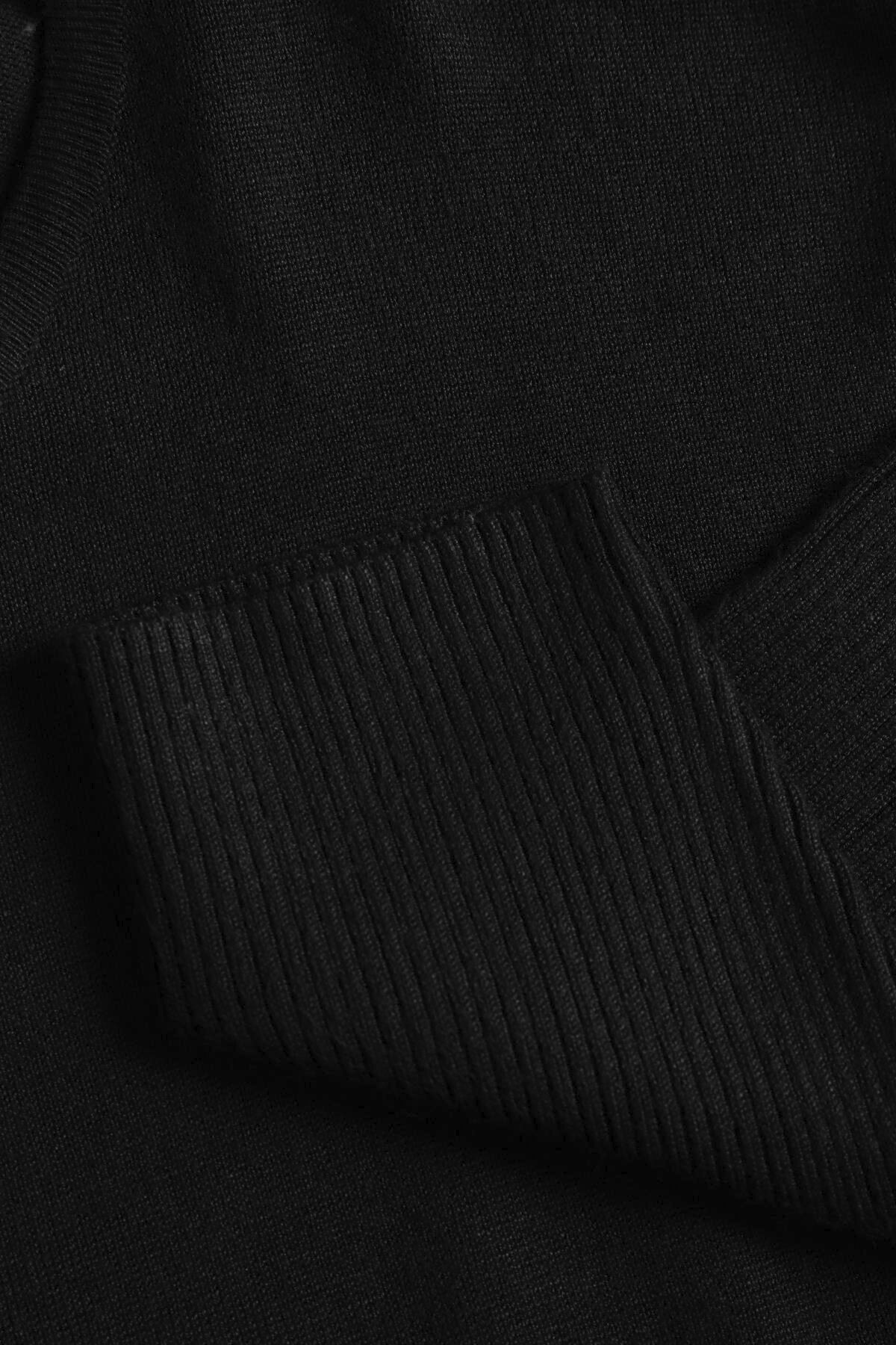 KNIT BLOUSE W RIB SL