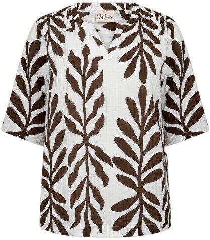 Curvy WA-MARTA 1 Bluse M&oslash;rk brun