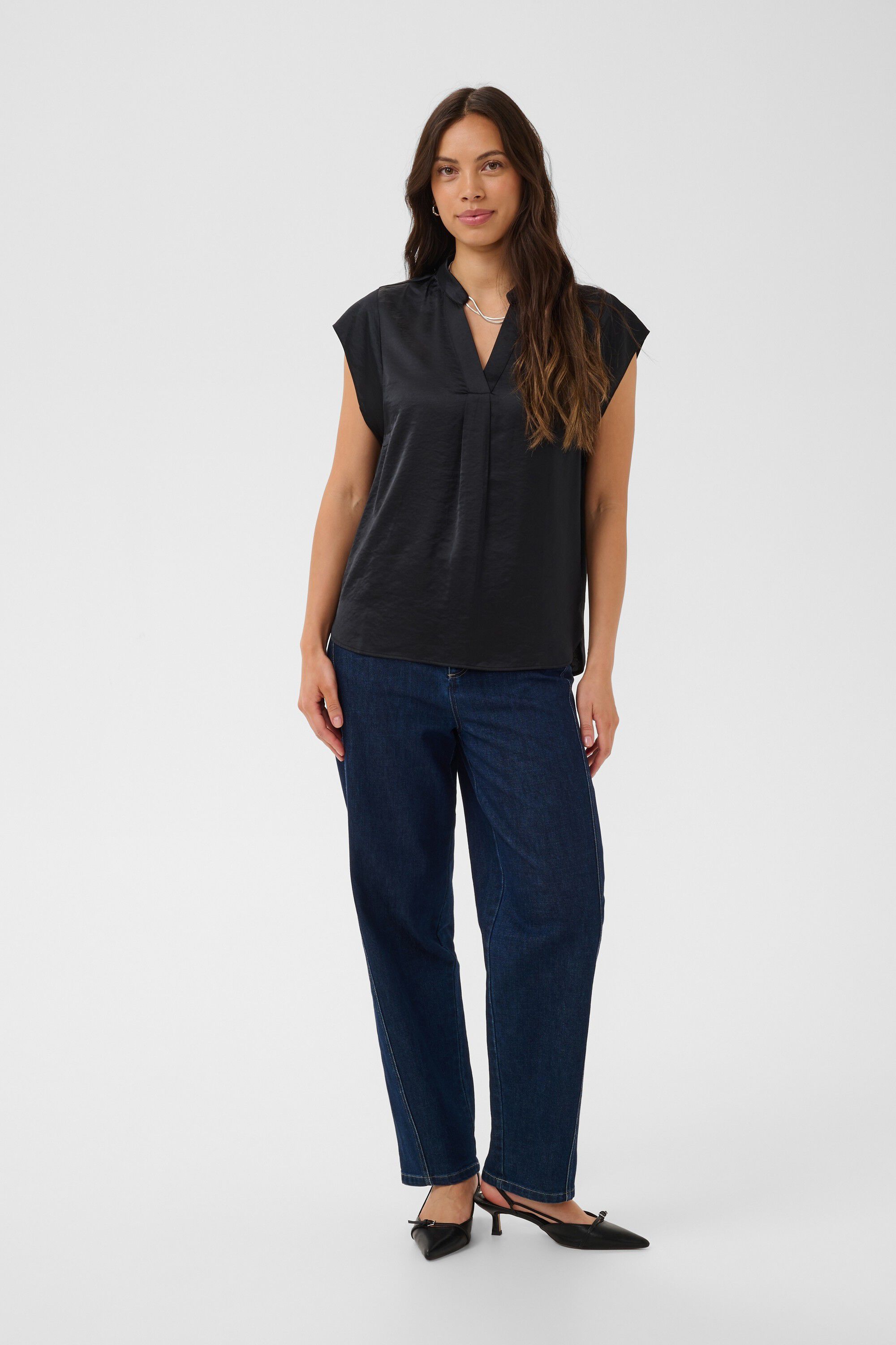 PananSZ Cap Sleeve Blouse