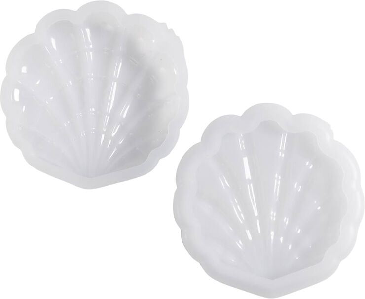 Silikoneform, Musling, H: 3 cm, L: 13,2 cm, B: 13,3 cm.