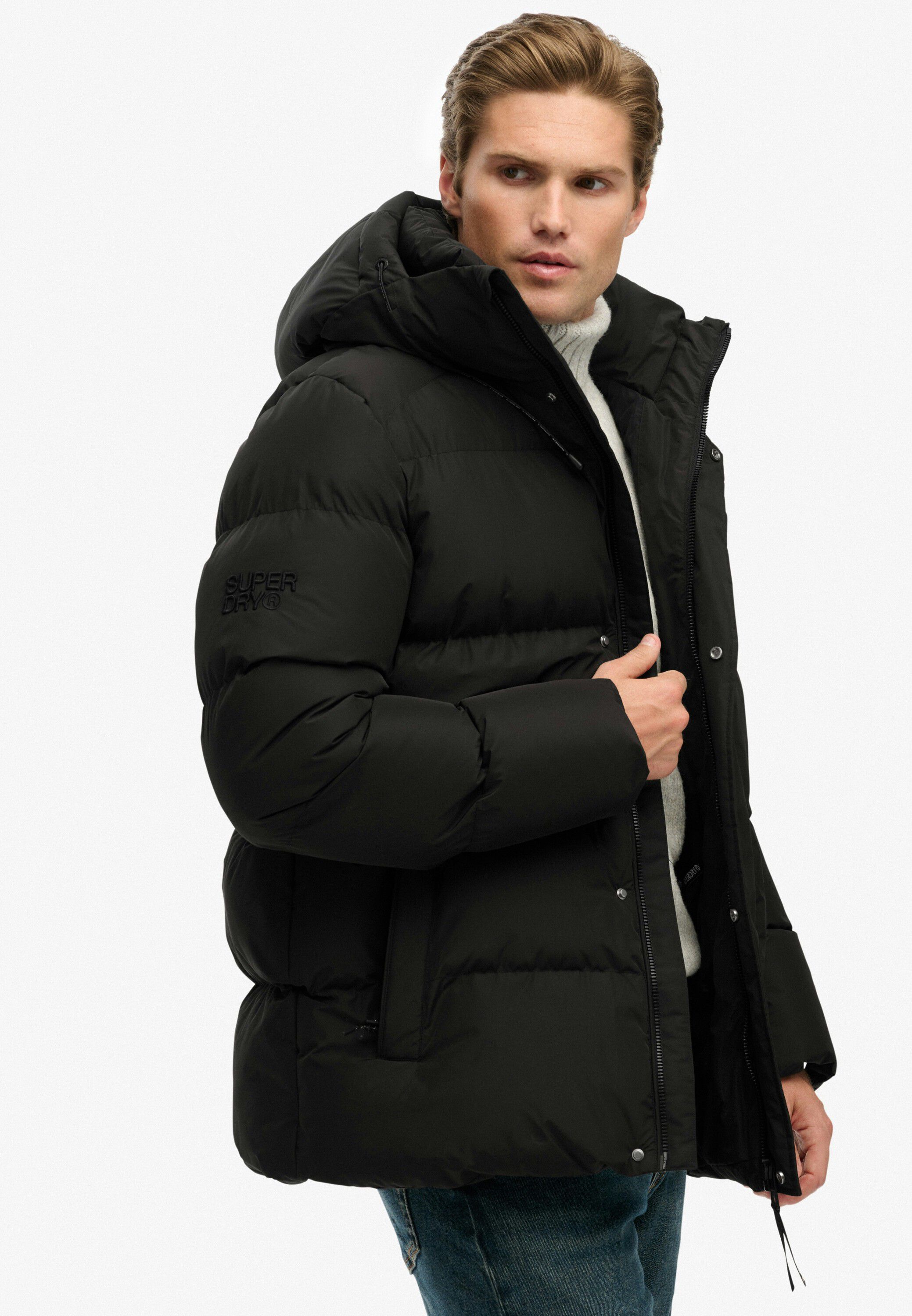 HOODED 5 BAFFLE SPORTS PUFFER