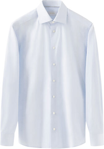 Slim Fit Light Blue Solid Elevated Twill Shirt