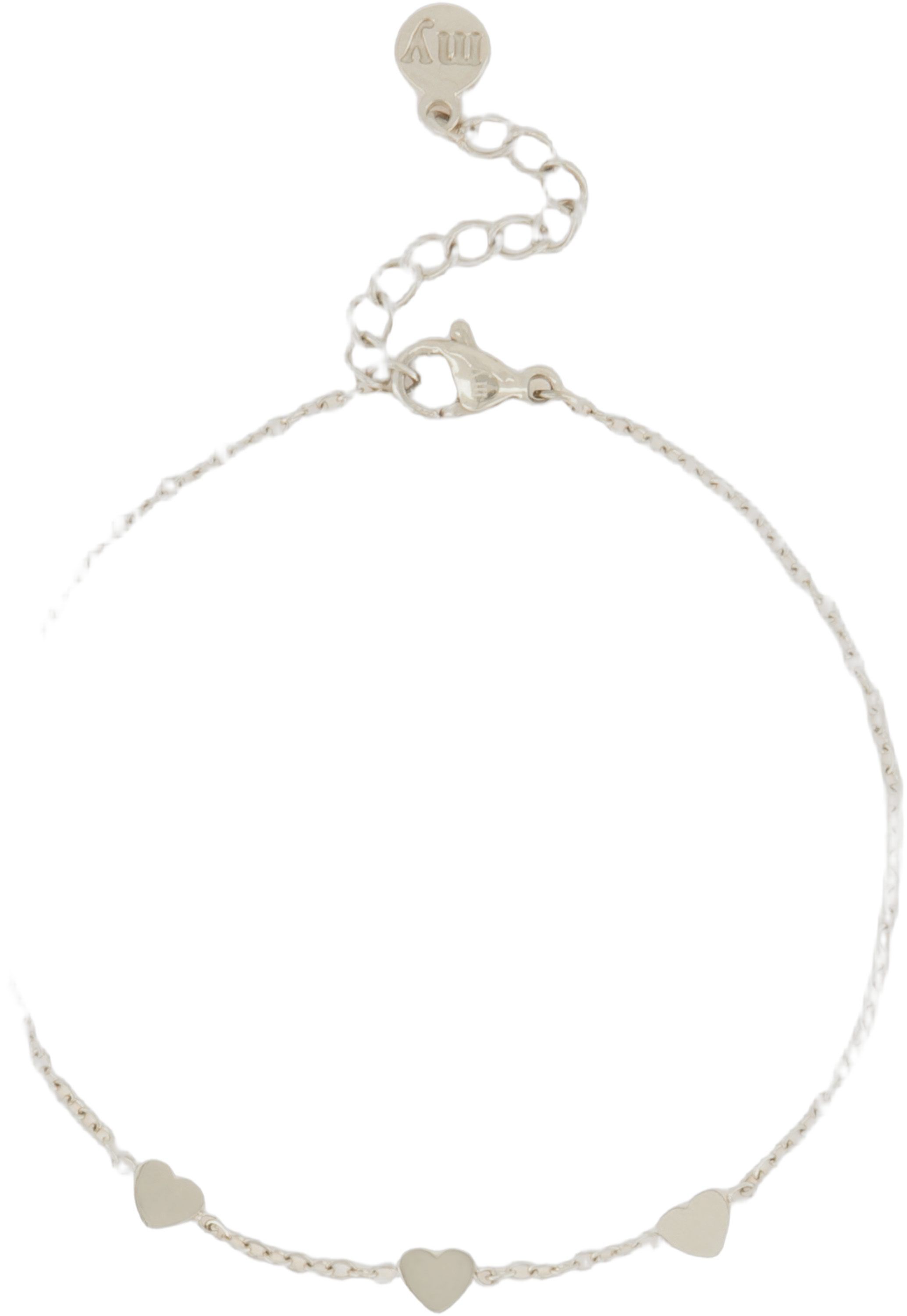 Bracelet with three hearts graduation