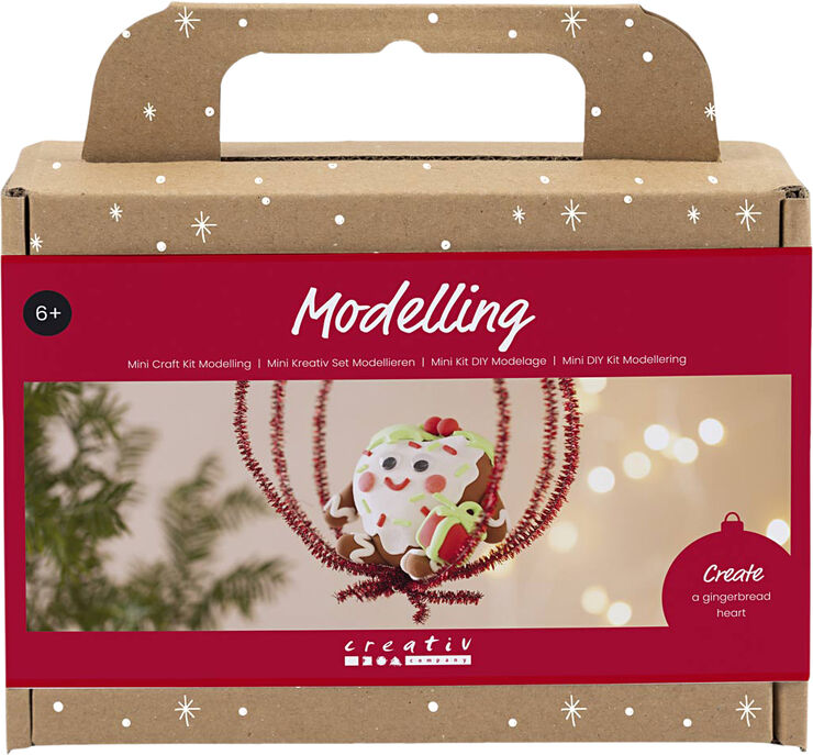 Mini DIY Kit Modellering, Hjerteformet julefigur