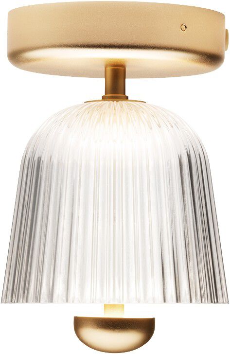 Asteea Ceiling, satin brass / ripple clear
