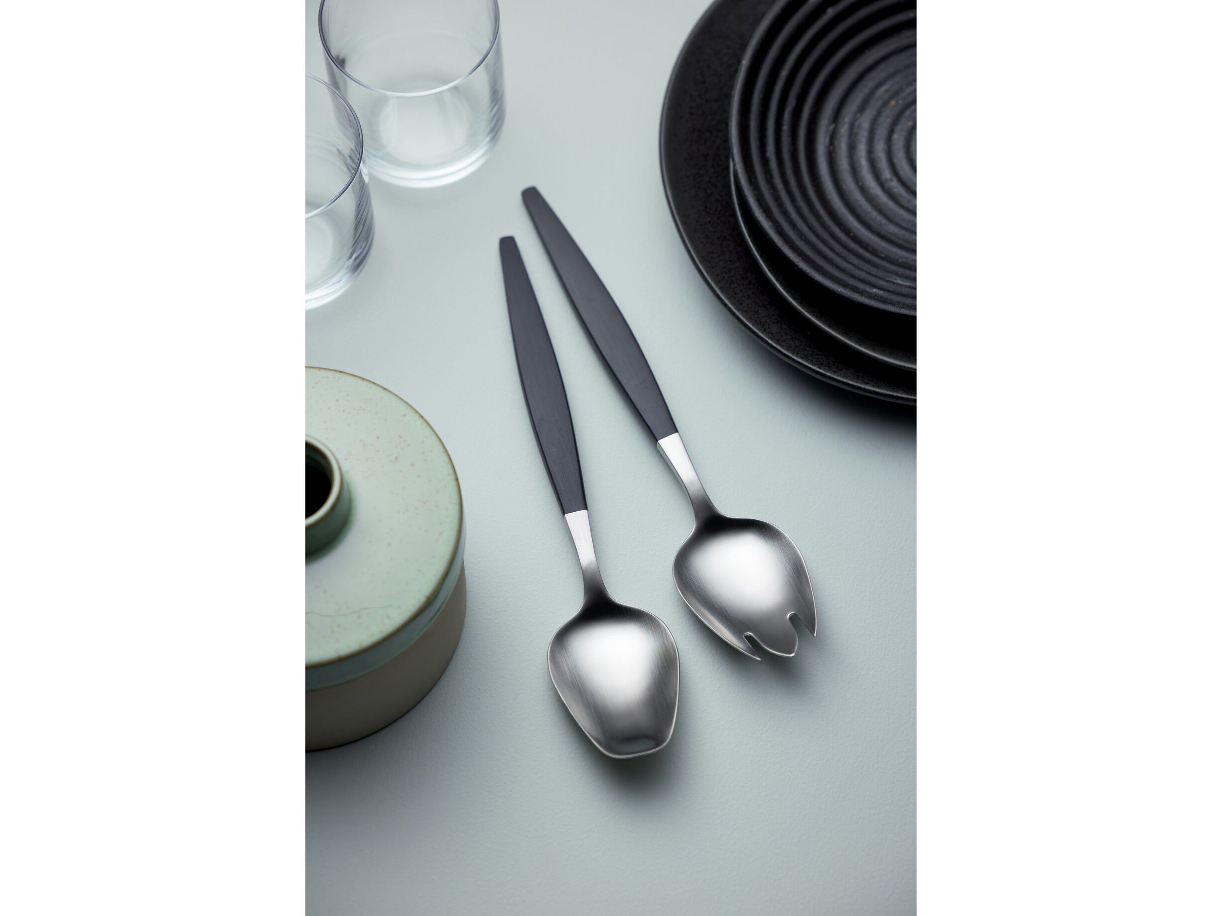 Salatbestikk Focus de Luxe 26,8 cm Svart/Matt st&aring;l