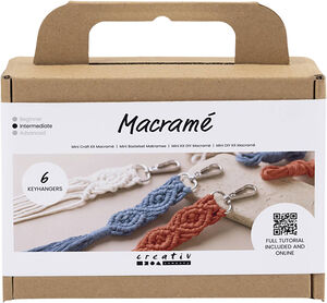 Mini DIY Kit Macramé, Nøglering