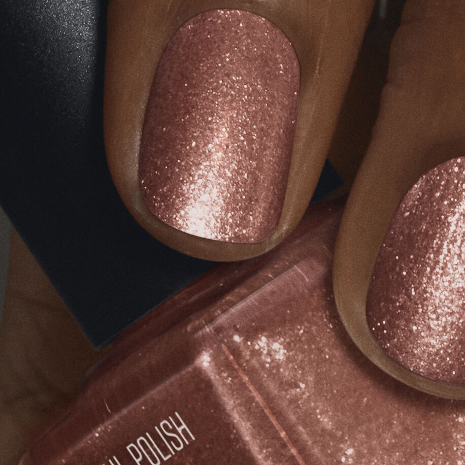 Nail Polish Copper Glitter