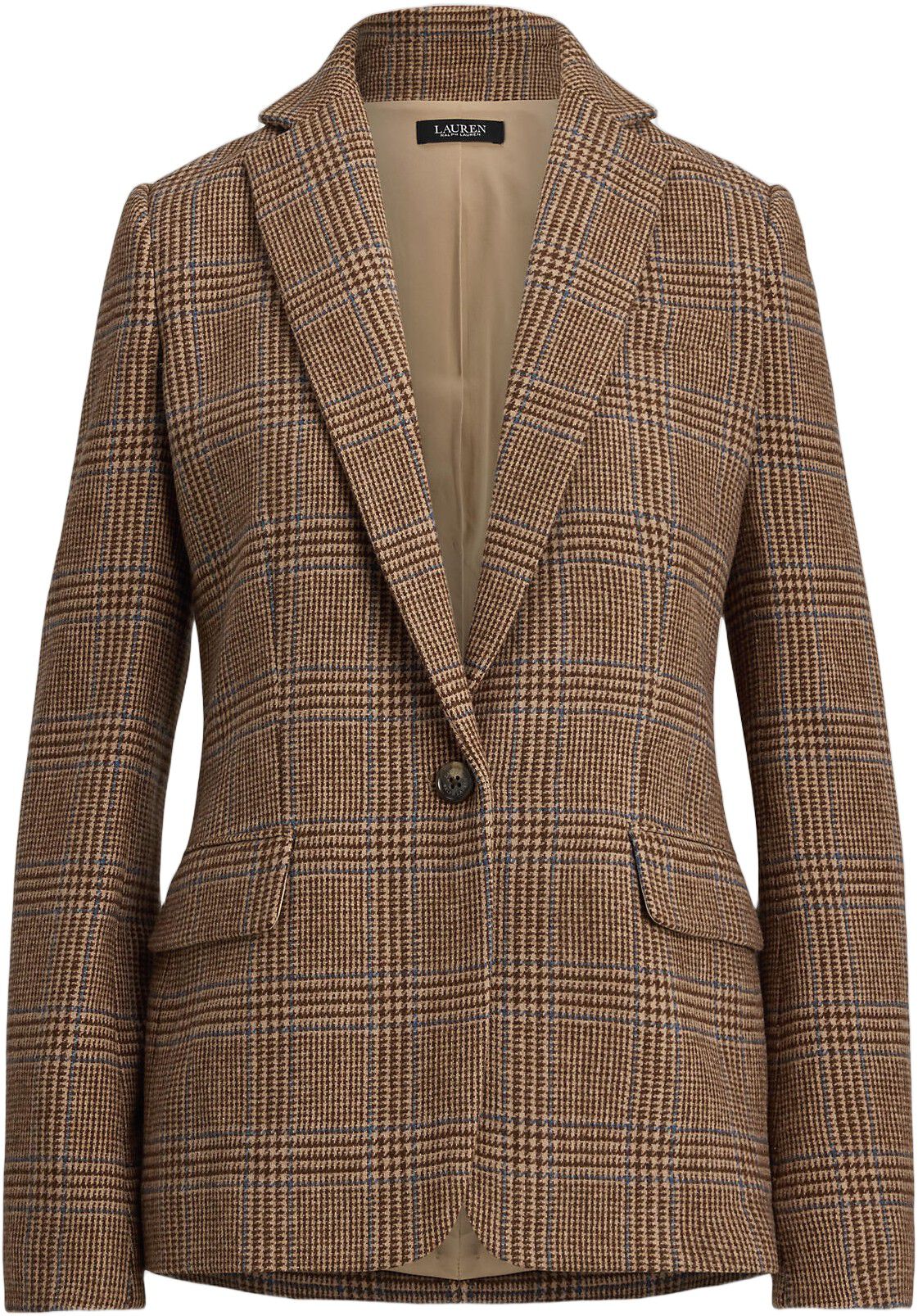 Glen Plaid Wool-Blend Twill Blazer