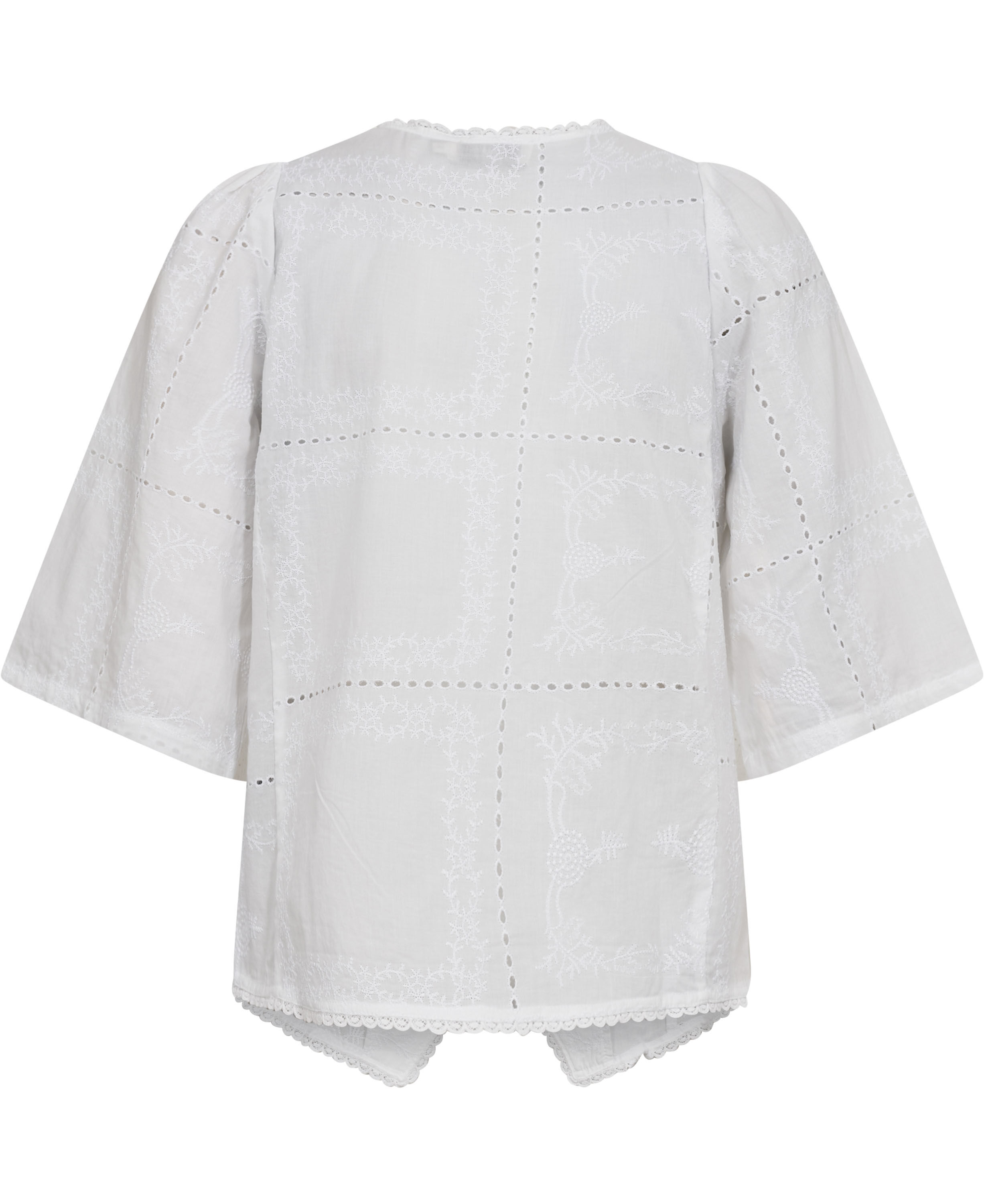 Ivy 4 EMB Wrap blouse - 100% Organic Cotton GOTS