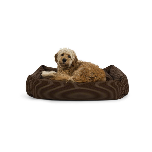 Fossflakes Dog bed Brown pinstripe