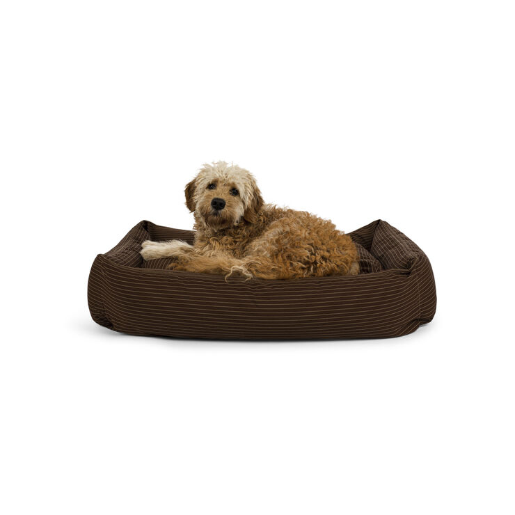 Fossflakes Dog bed Brown pinstripe