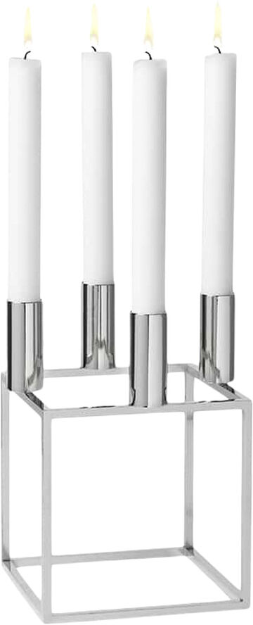 Kubus 4, Candle Holder, Nickel-Plat