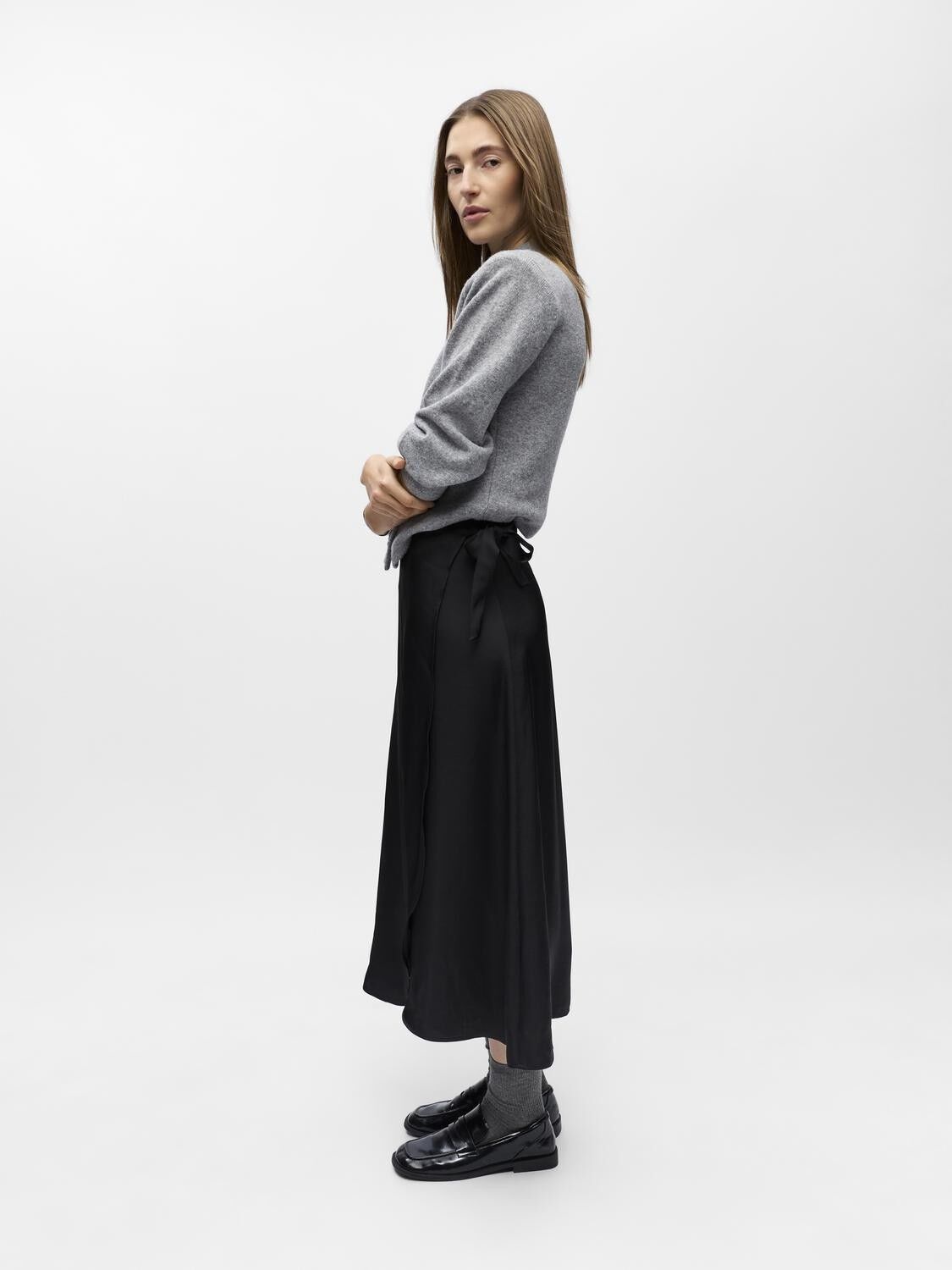 OBJCHILLI MIDI WRAP SKIRT DIV