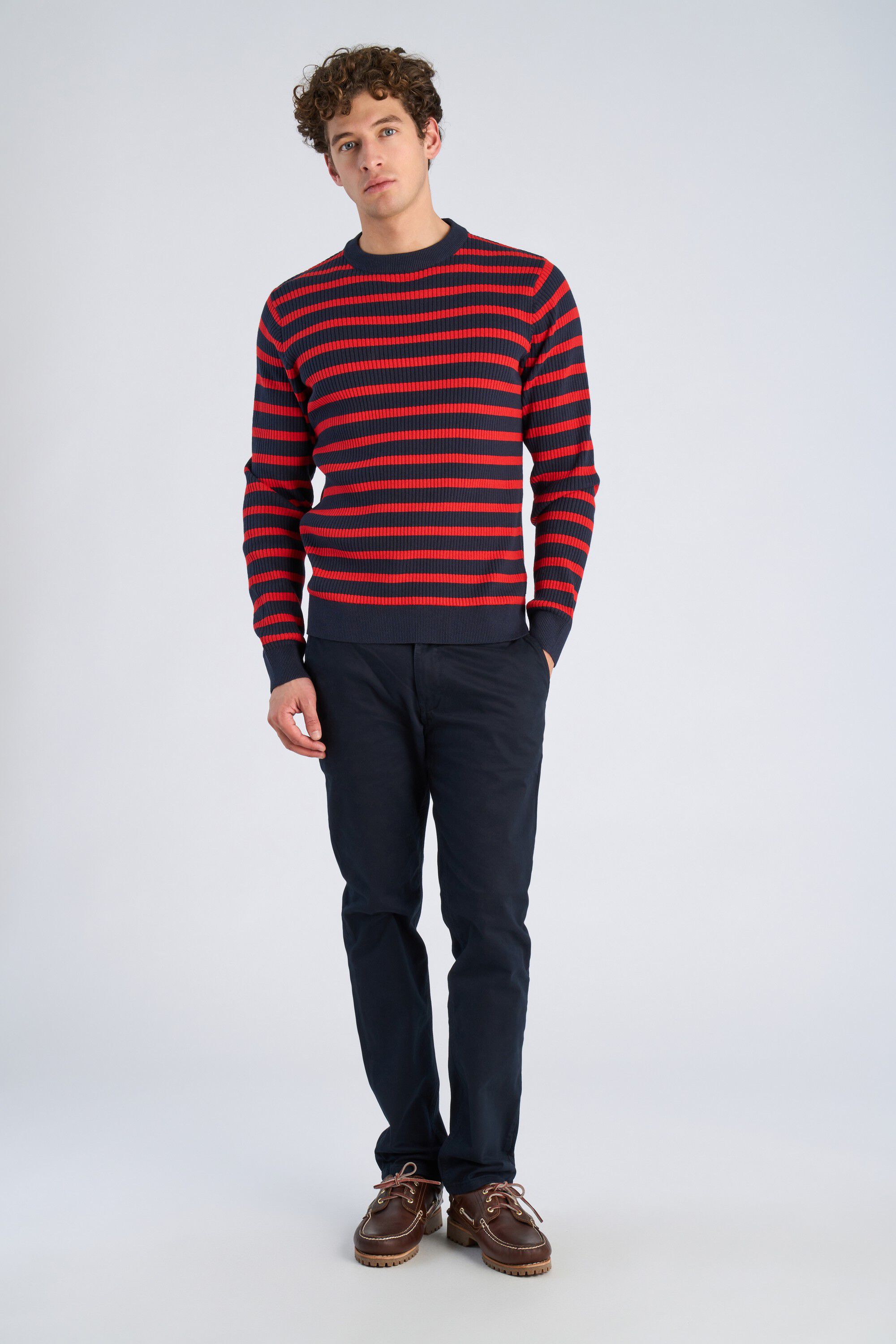 Recycled crew neck knit L/S