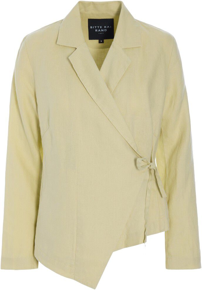 Lazy linen asymmetrisk jakke