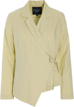 Lazy linen asymmetrisk jakke