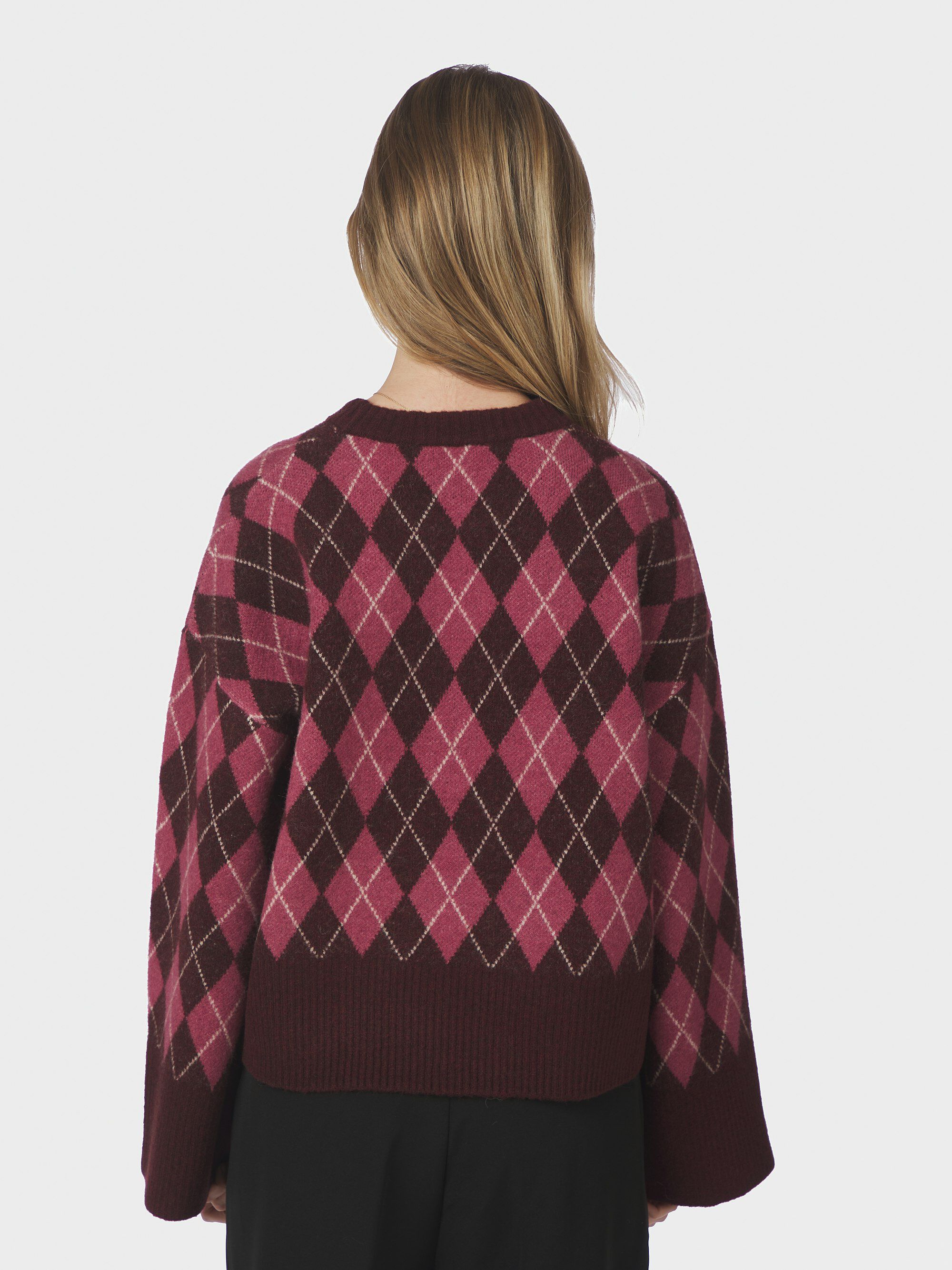 Kick Check Knit Blouse