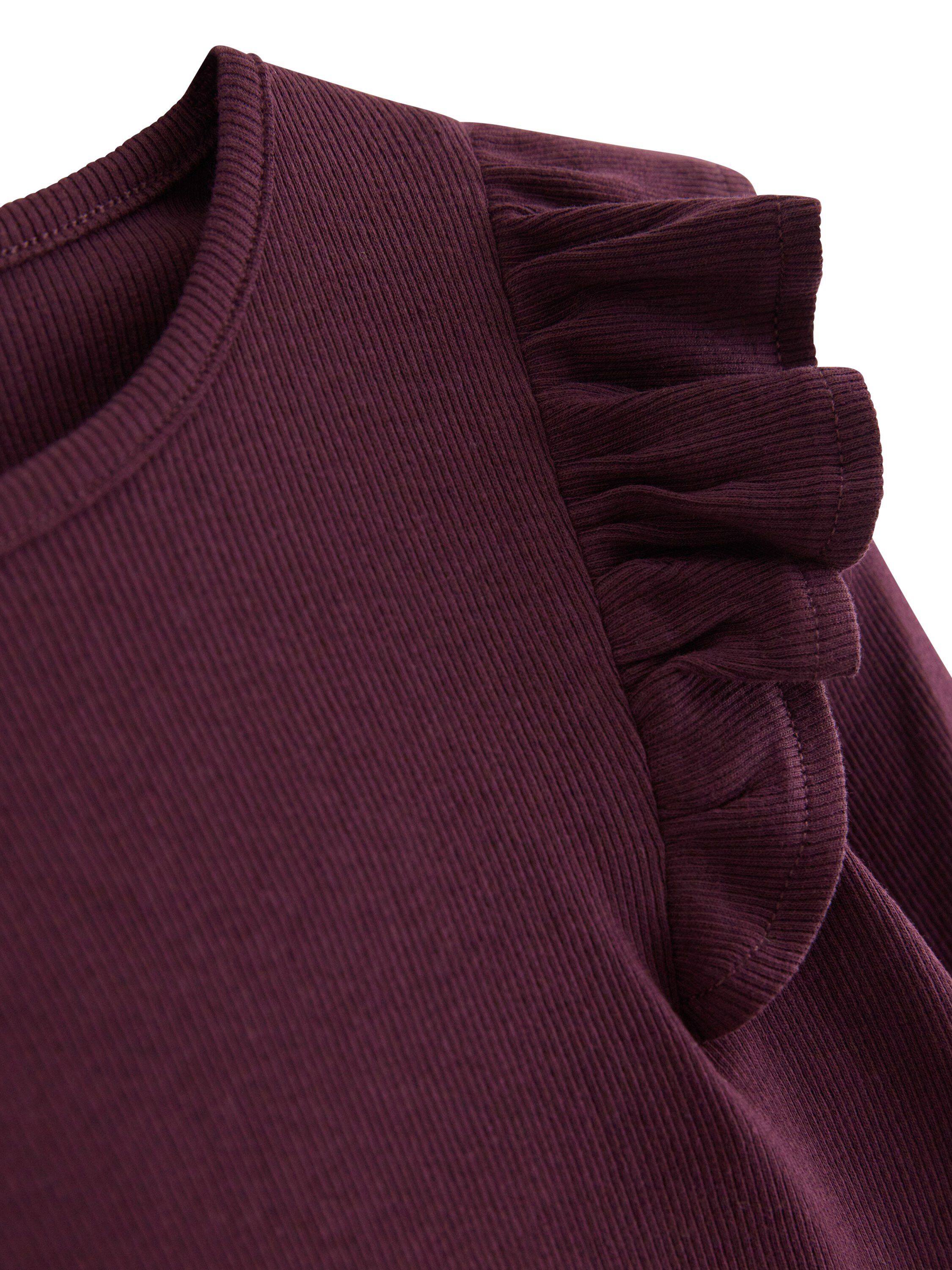 Long-sleeved top in ribbed cotton j