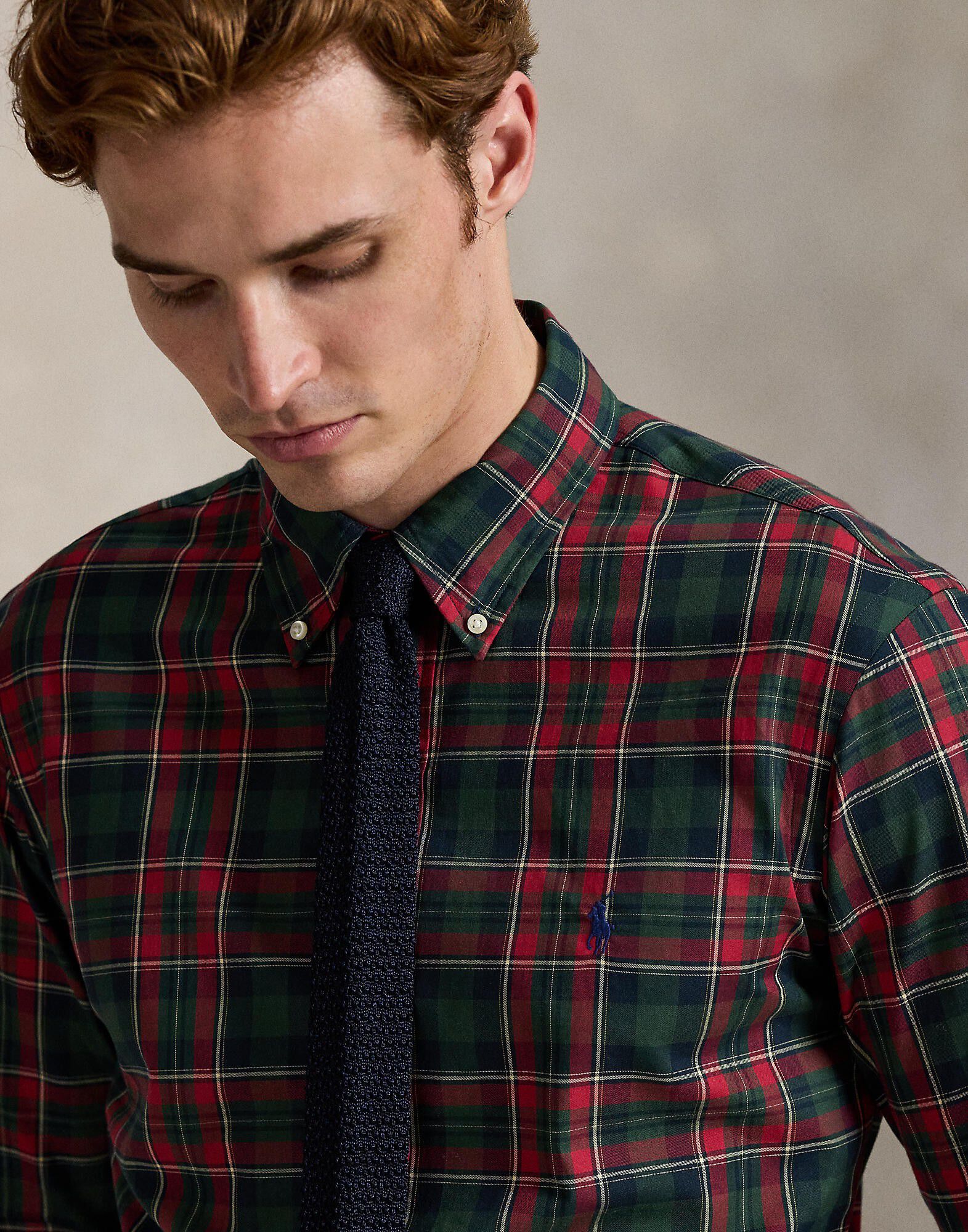 Custom Fit Plaid Twill Shirt