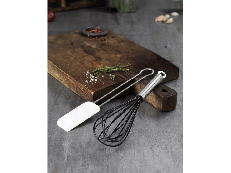 Slikkepott 26 cm Stål/Hvit