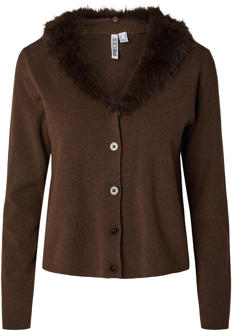 Pcsinna Ls V-Neck Fluf Knit Cardigan D2D